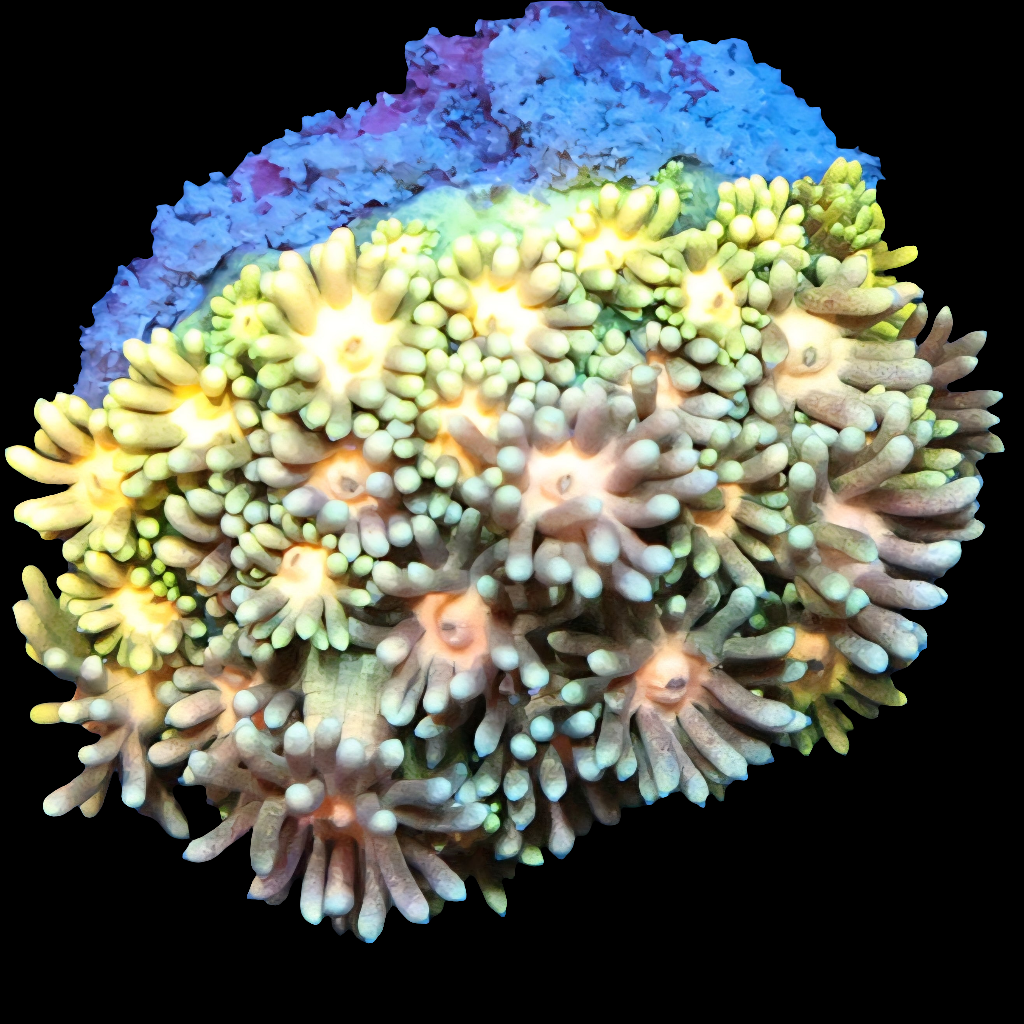 WYSIWYG Pink Rainbow Goniopora LPS Frag – Queen City Reefs